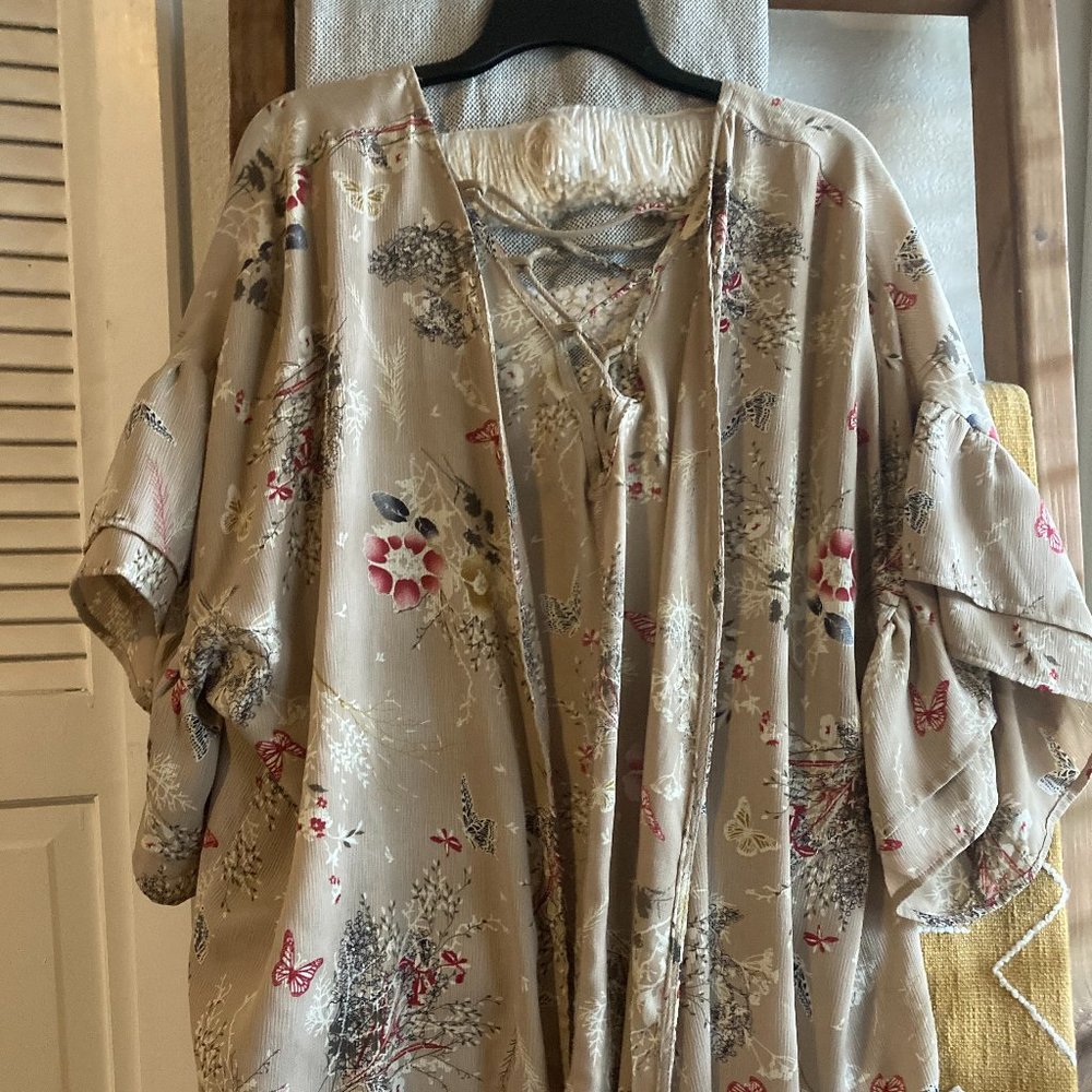 Wrap Floral Shawl Cover-up